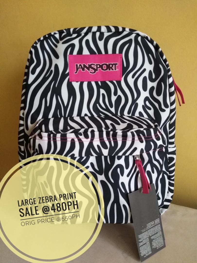 jansport zebra print backpack