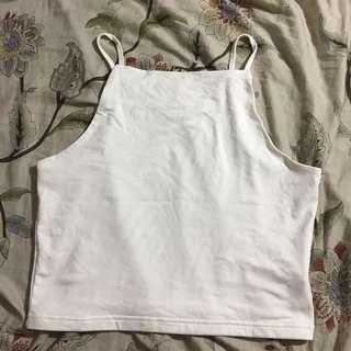 White Halter Top