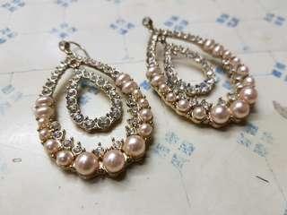 Forever 21 Pearl and Diamond Fancy Earrings