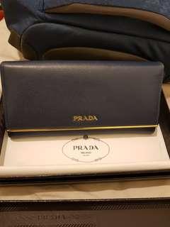 Prada Saffiano Metal Bluette