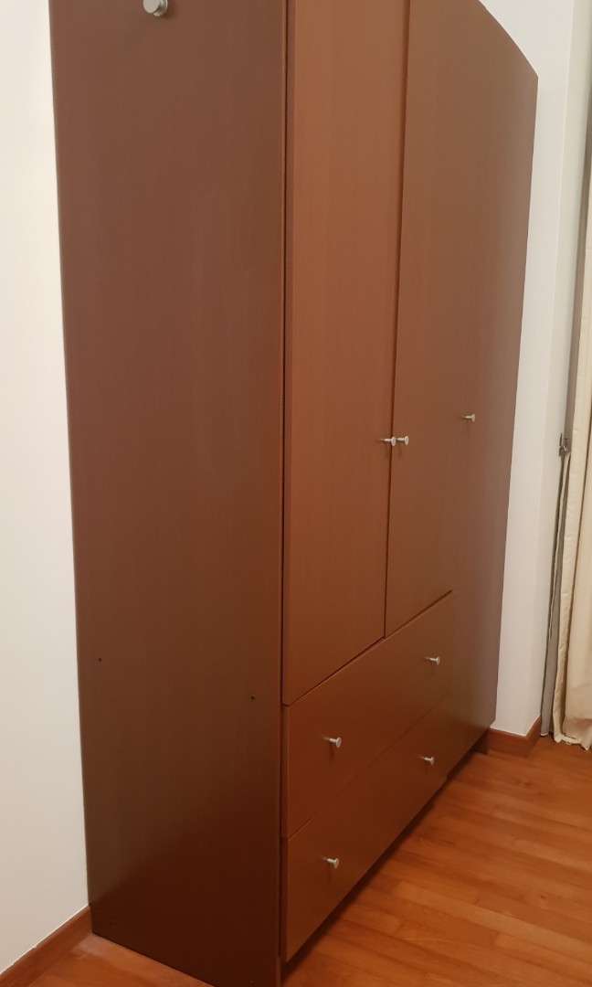 3 Door Wardrobe Good Condition Furniture Shelves Drawers On