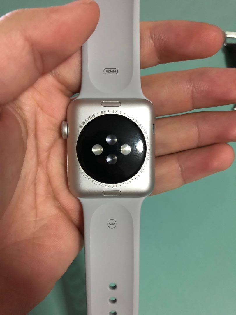 Apple Watch Series 3 42mm Silver Aluminium GPS Extra Strap Mobile Phones Gadgets Wearables Smart Watches on Carousell
