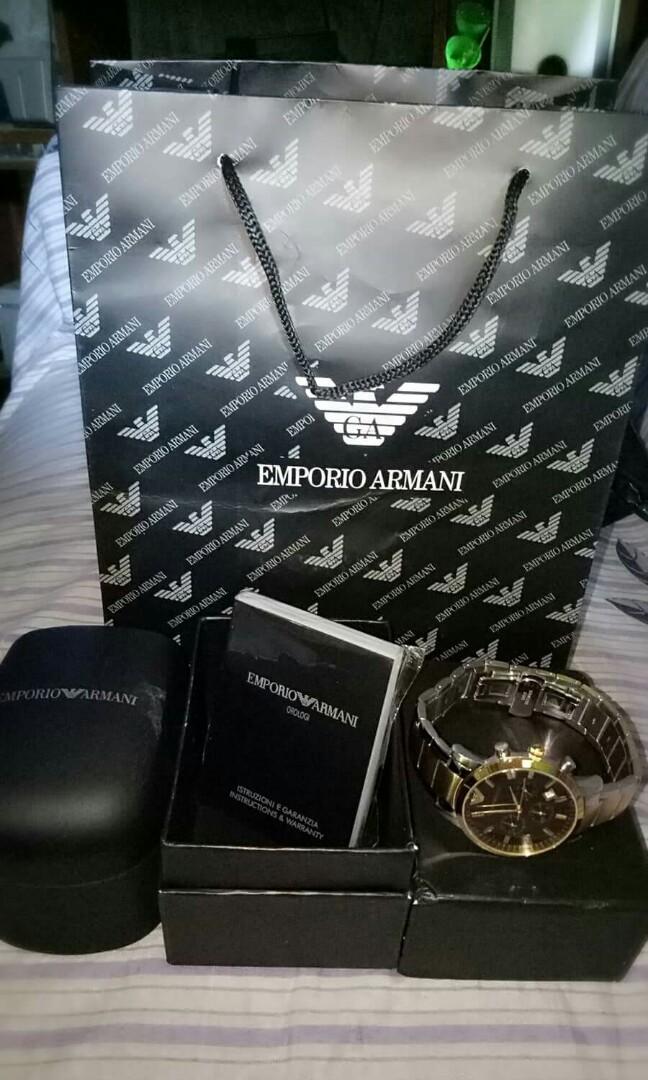 Authentic Emporio Armani AR 2248 Men s Renato Chronograph Watch