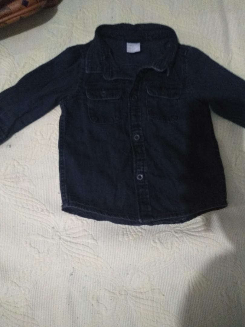 baby black denim jacket