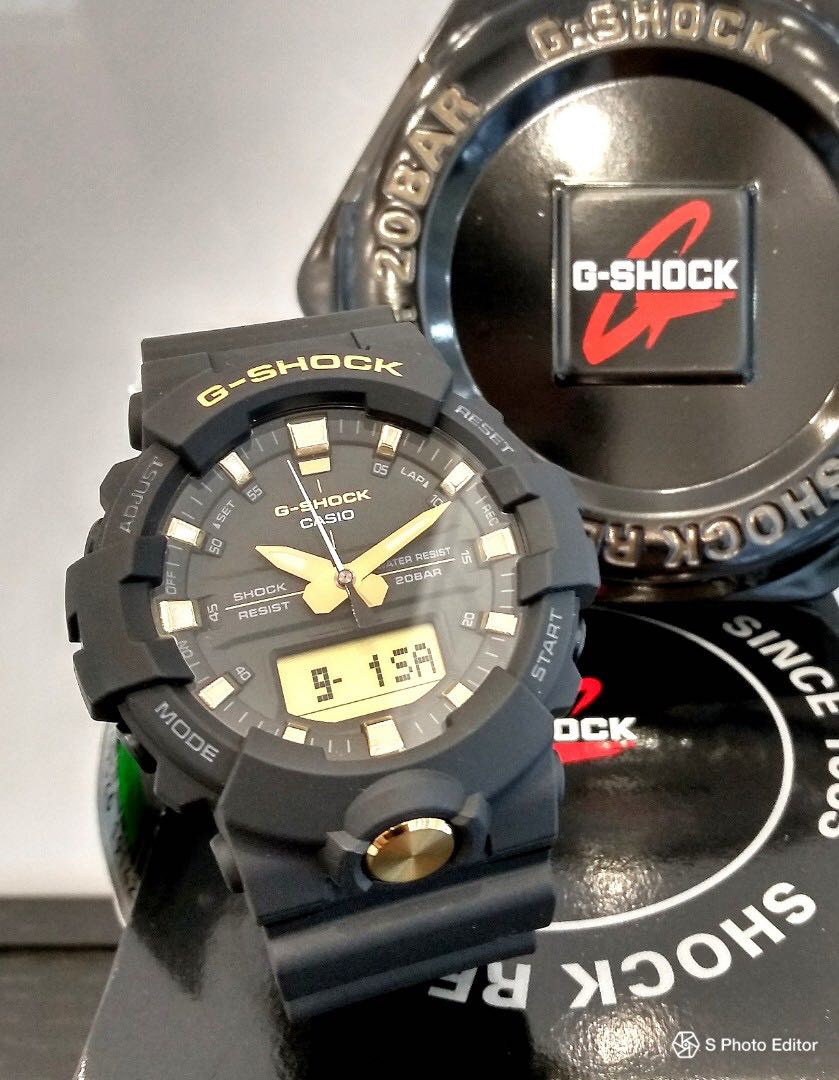 g shock matte black and gold