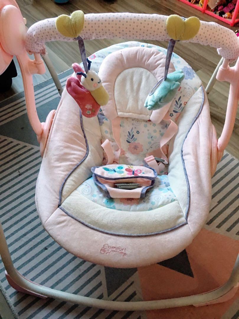 Comfort Harmony Pink Auto Swing Baby Newborn Rocker Babies