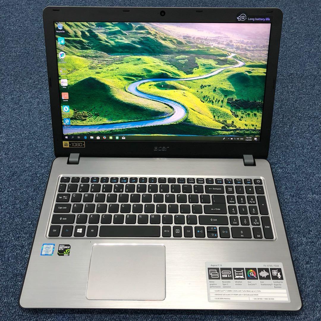 Gaming Laptop Acer Aspire F 15 F5 573g Electronics Computers Laptops On Carousell