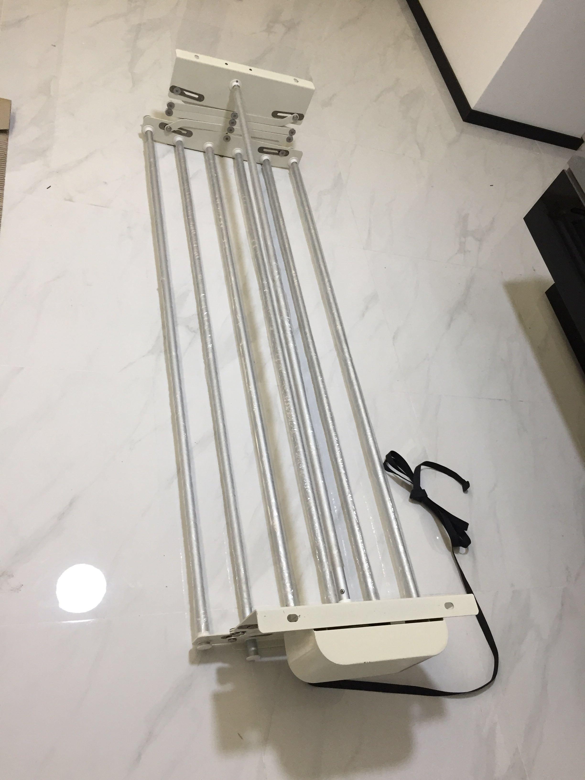 HDB Ceiling Clothes Hanger Rack (Manual), Furniture & Home Living