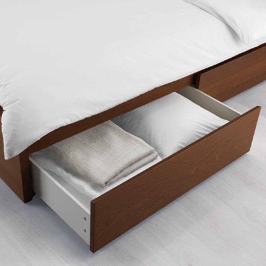 Ikea Malm Under Bed Drawers Furniture Shelves Drawers On Carousell