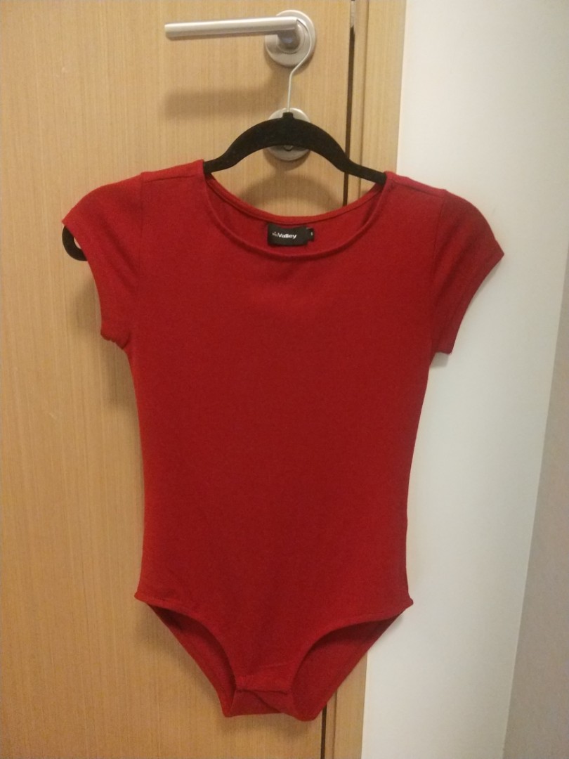 Miss Valley Red Bodysuits Women S Fashion Tops Sleeveless On Carousell