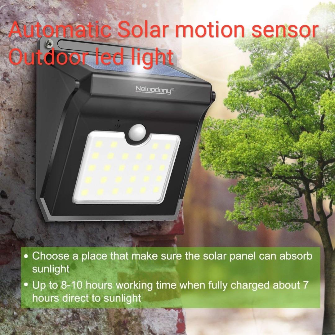 Neloodony Solar Lights 28 Led Motion Sensor Security