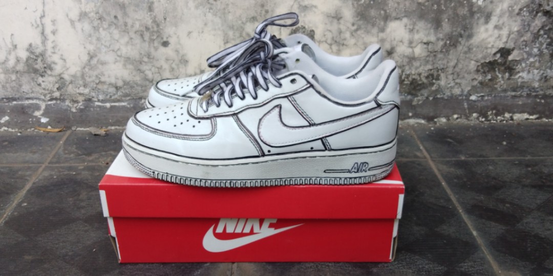 Nike Air Force 1 Custom inspired by joshuavides. Fesyen Pria Sepatu Sneakers di Carousell