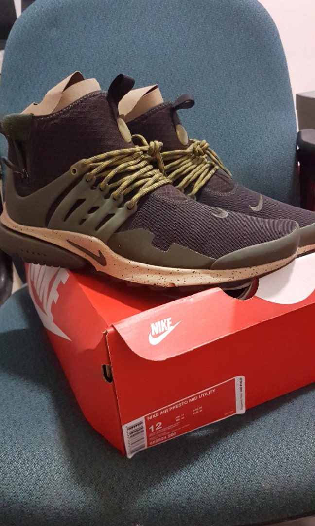 Nike Air Presto Mid Utility Cargo Khaki 100 Authentic 9 10