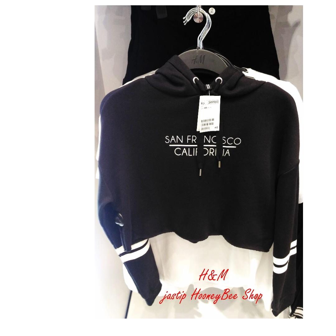 Original Branded H M Hoodie Printed Sweater Crop San Fransisco Olshop Fashion Olshop Wanita Di Carousell