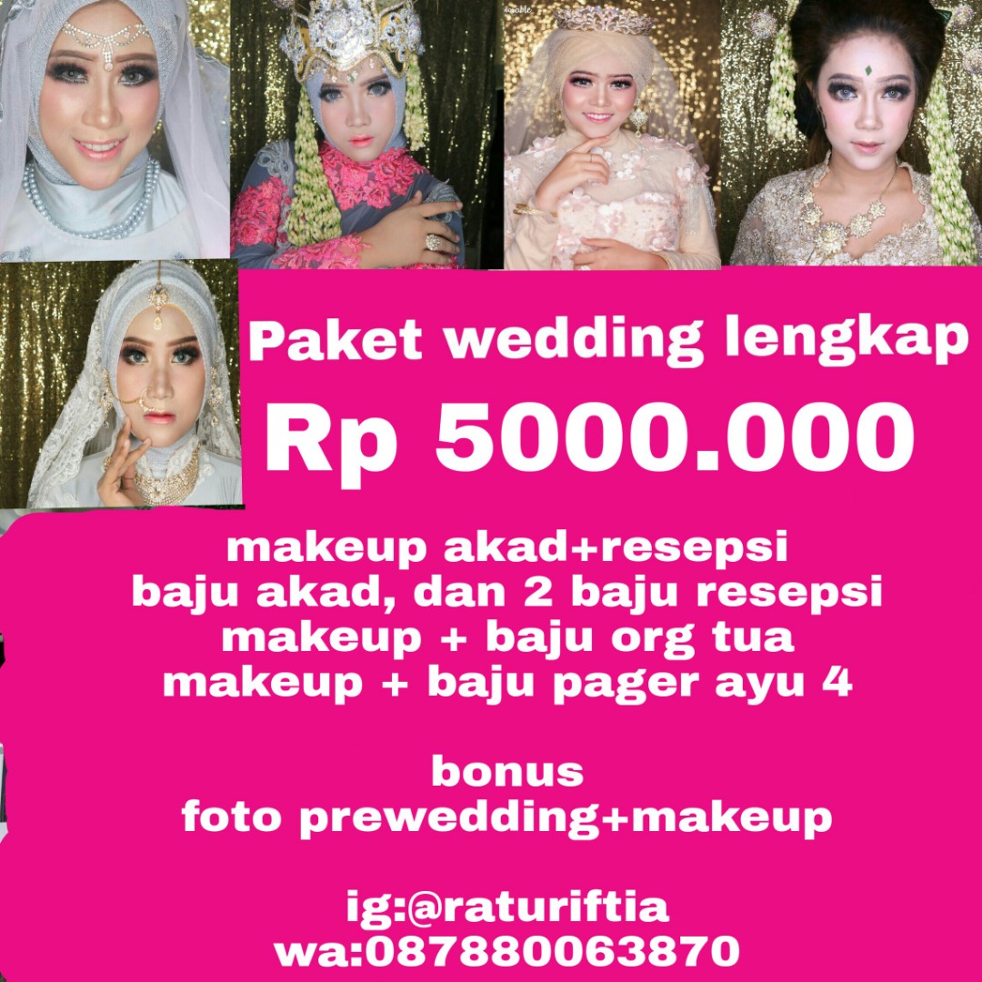 Paket Wedding Bonus Prewedding Services Beauty Services On Carousell