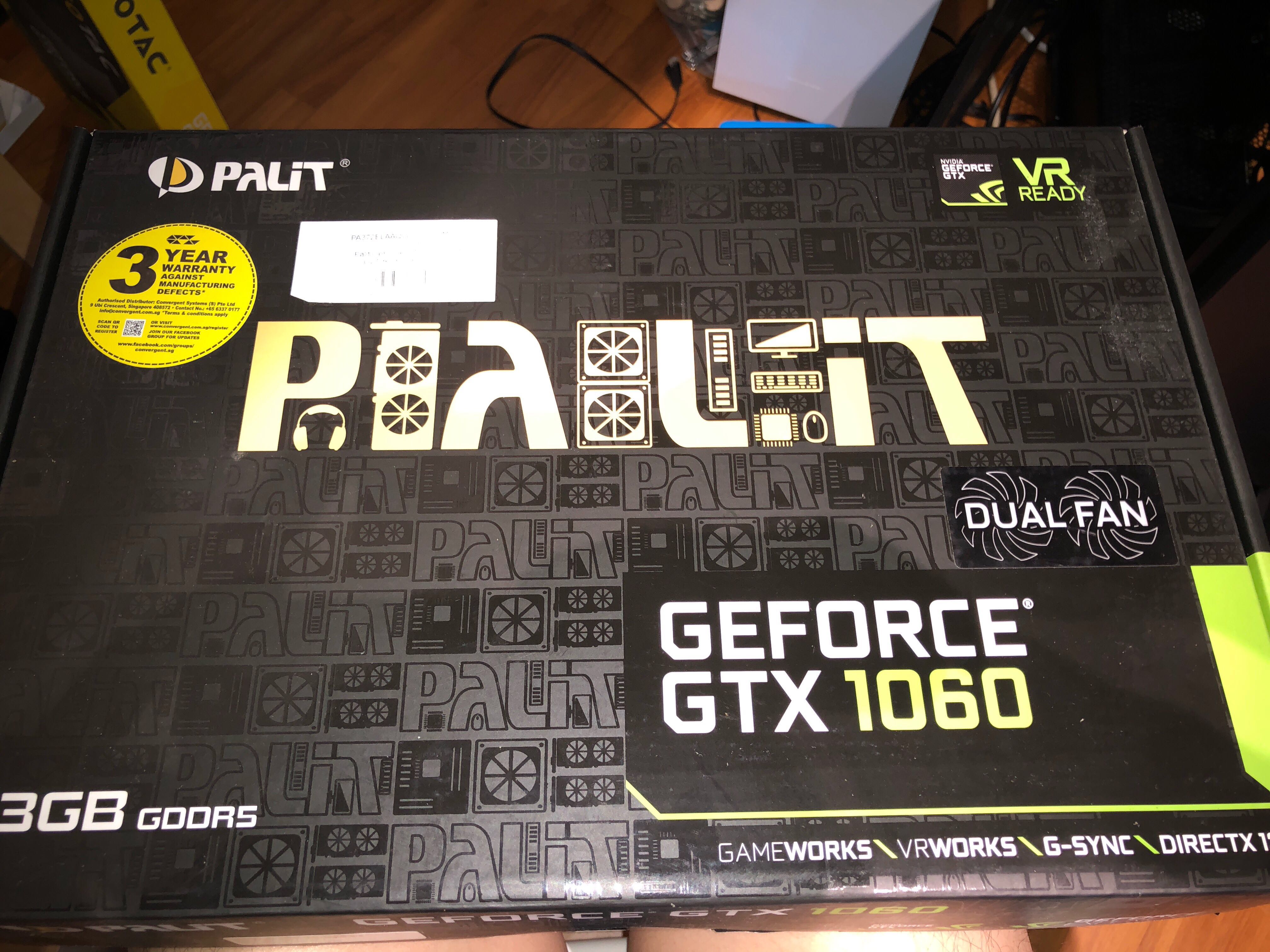 Palit Gtx 1060 3gb Dual Fan Electronics Computer Parts Accessories On Carousell