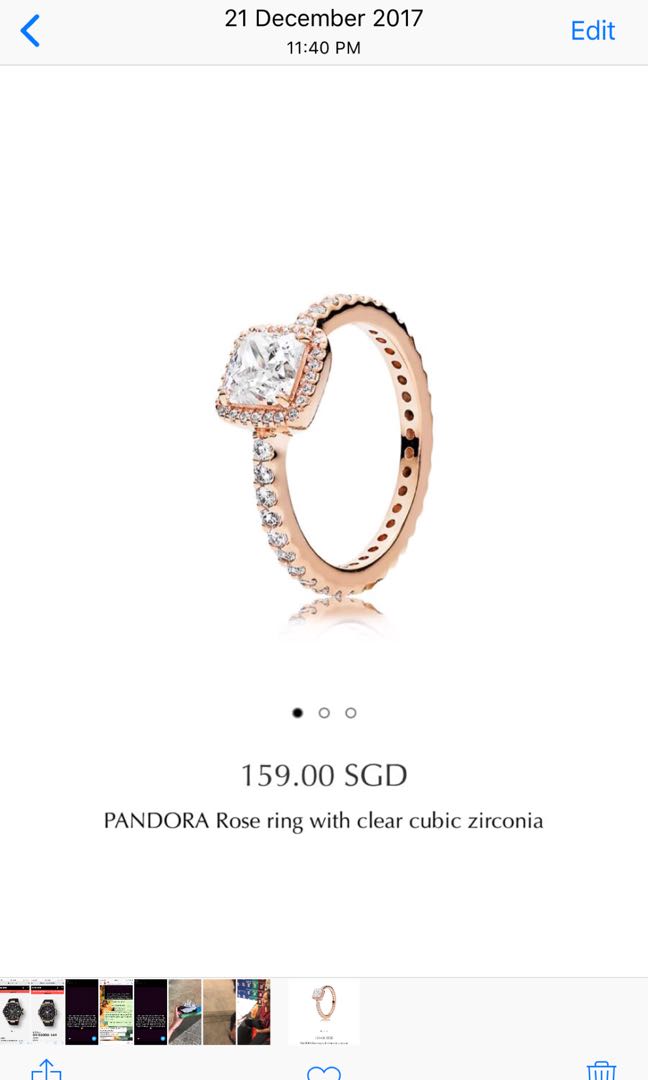 Radiant Teardrop Ring Pandora Rose Clear Cz Pandora Pear Shaped