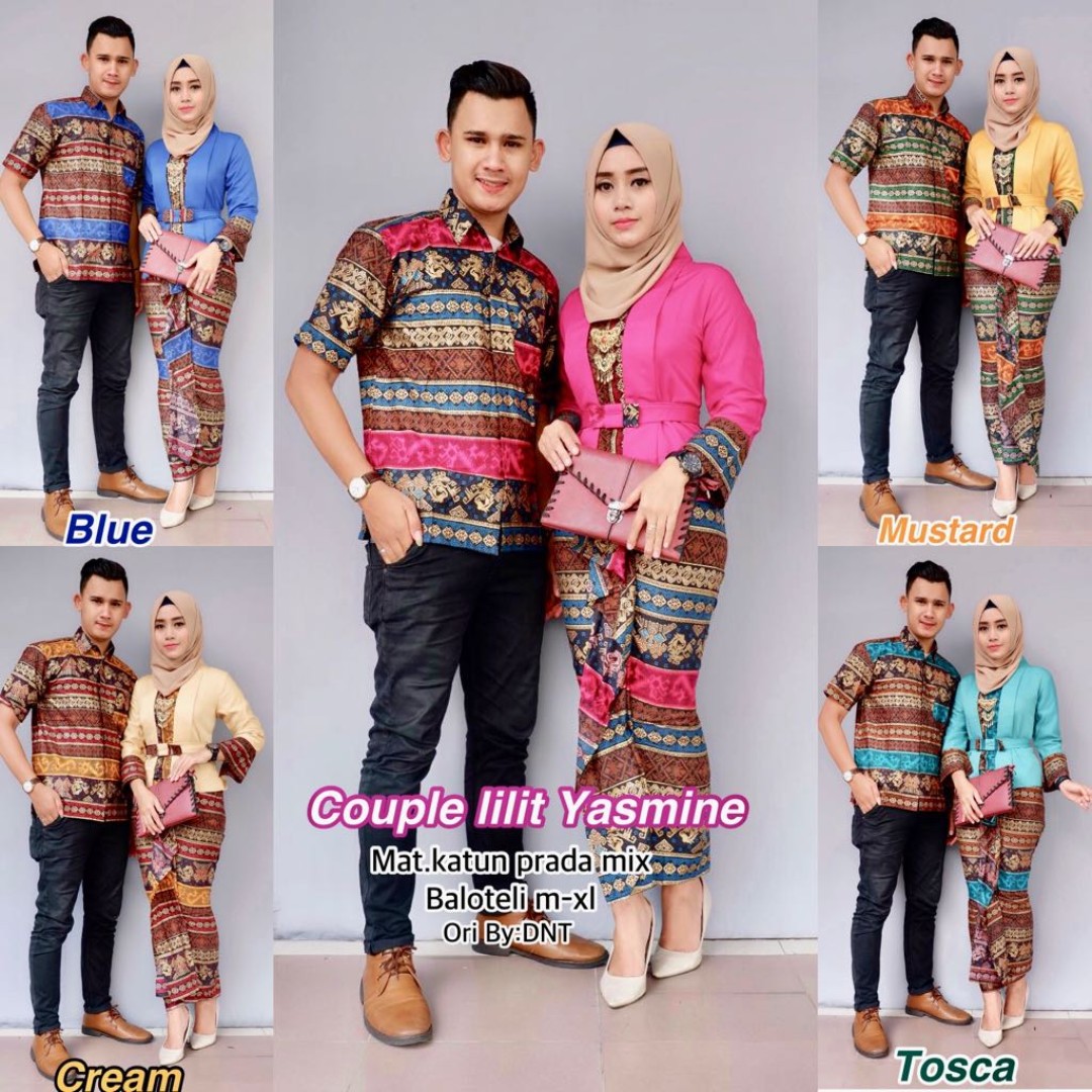 Pakaian Dres Couple Pink / Dress Baju Muslim Pesta Pink ...