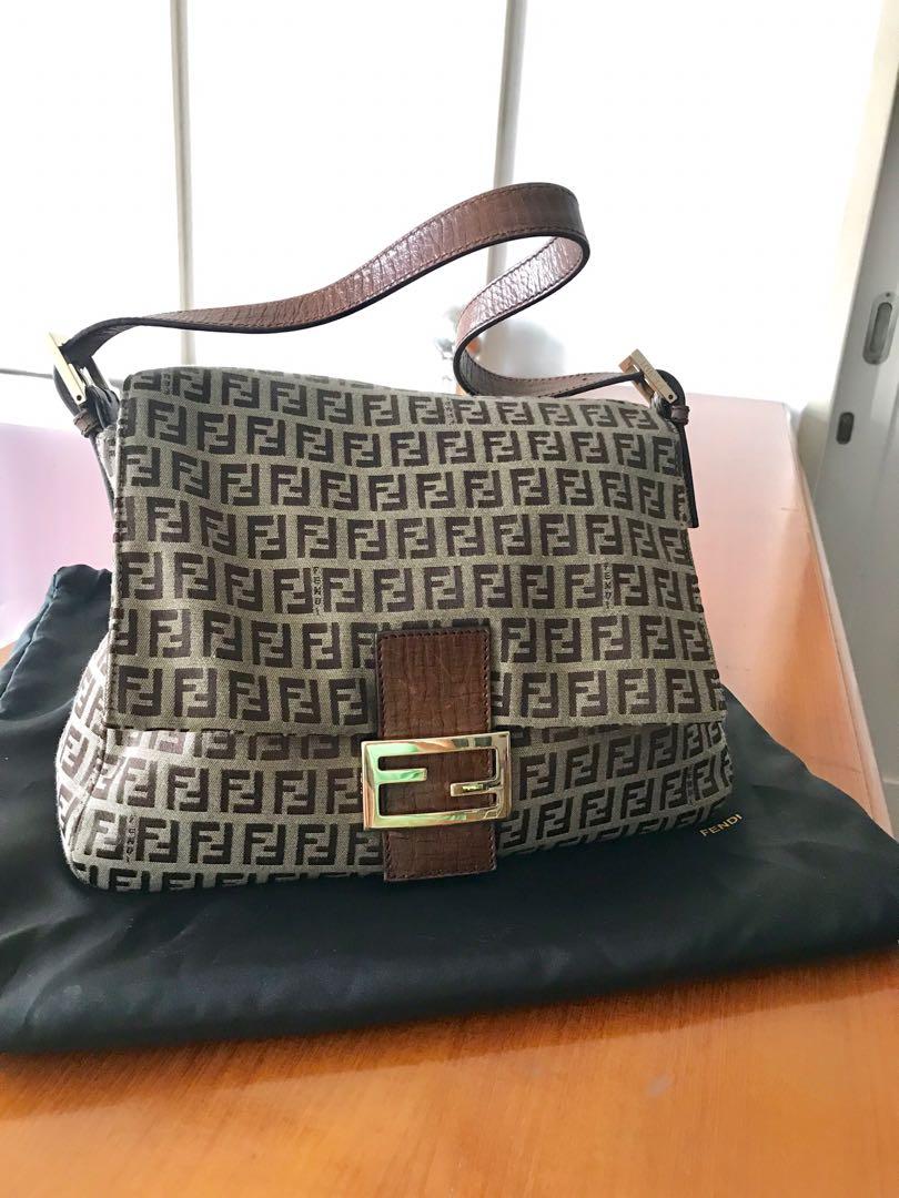 PRELOVED Fendi Baguette Flip Monogram Canvas