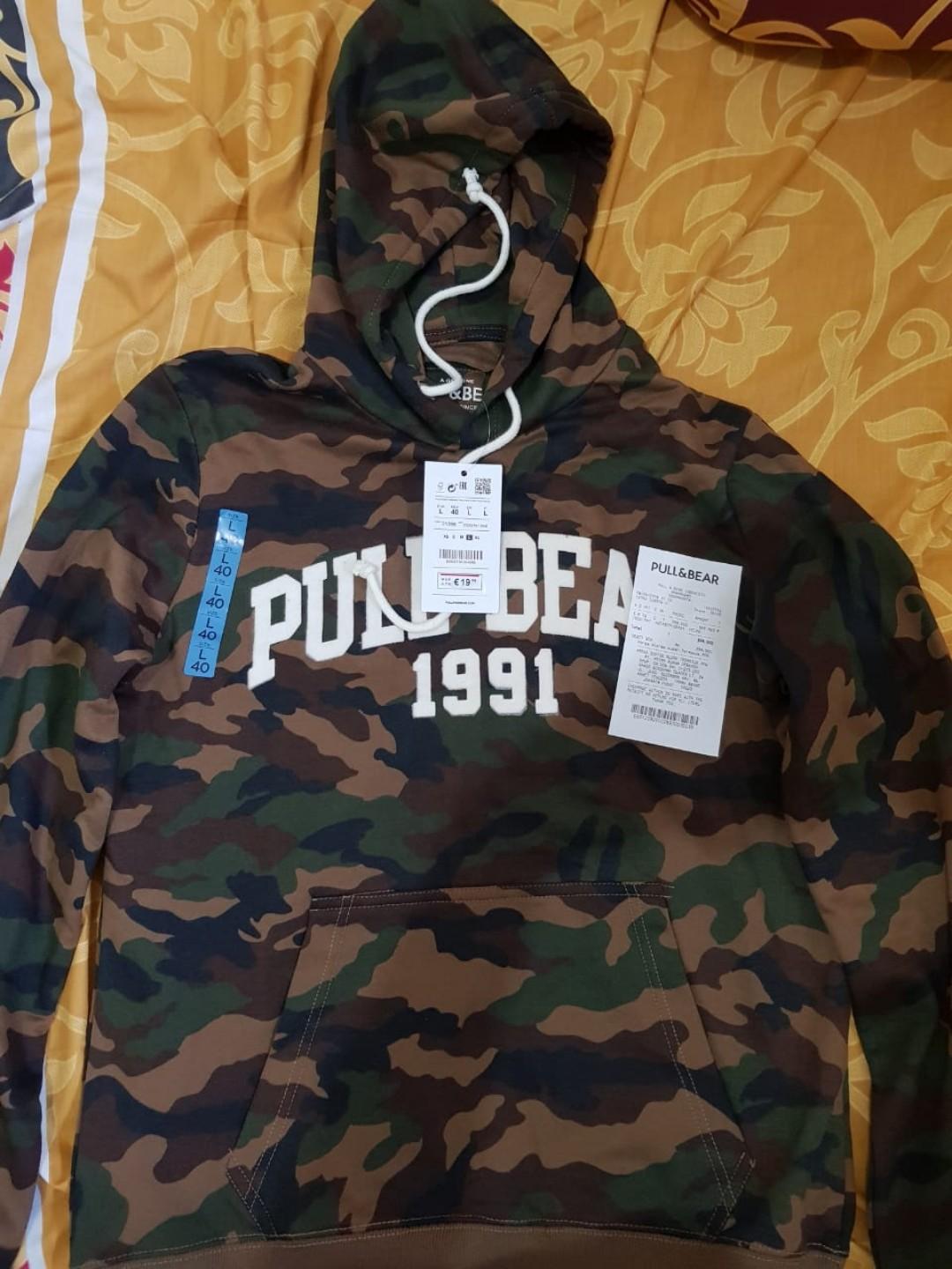 Pull and bear top army hoodie