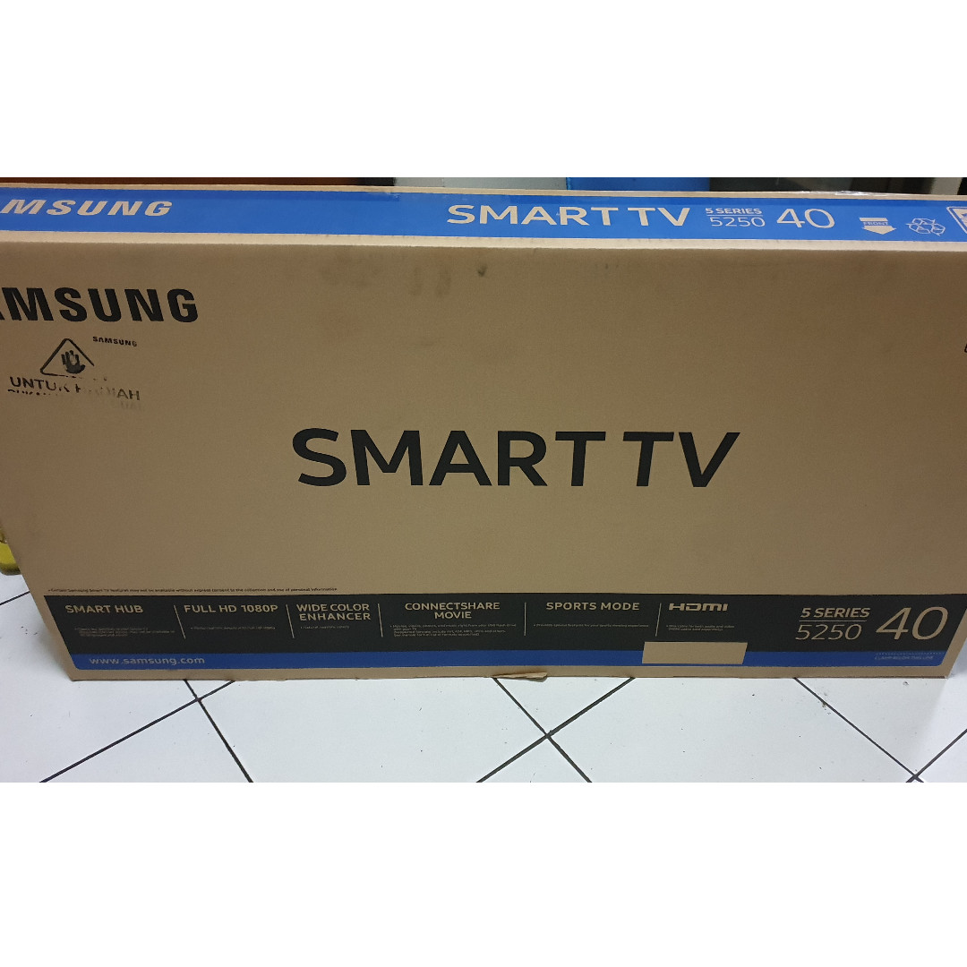 Samsung Smart Tv 40 Inch Full Hd Ua40j5250 New Elektronik Tv Perlengkapan Hiburan Di Carousell
