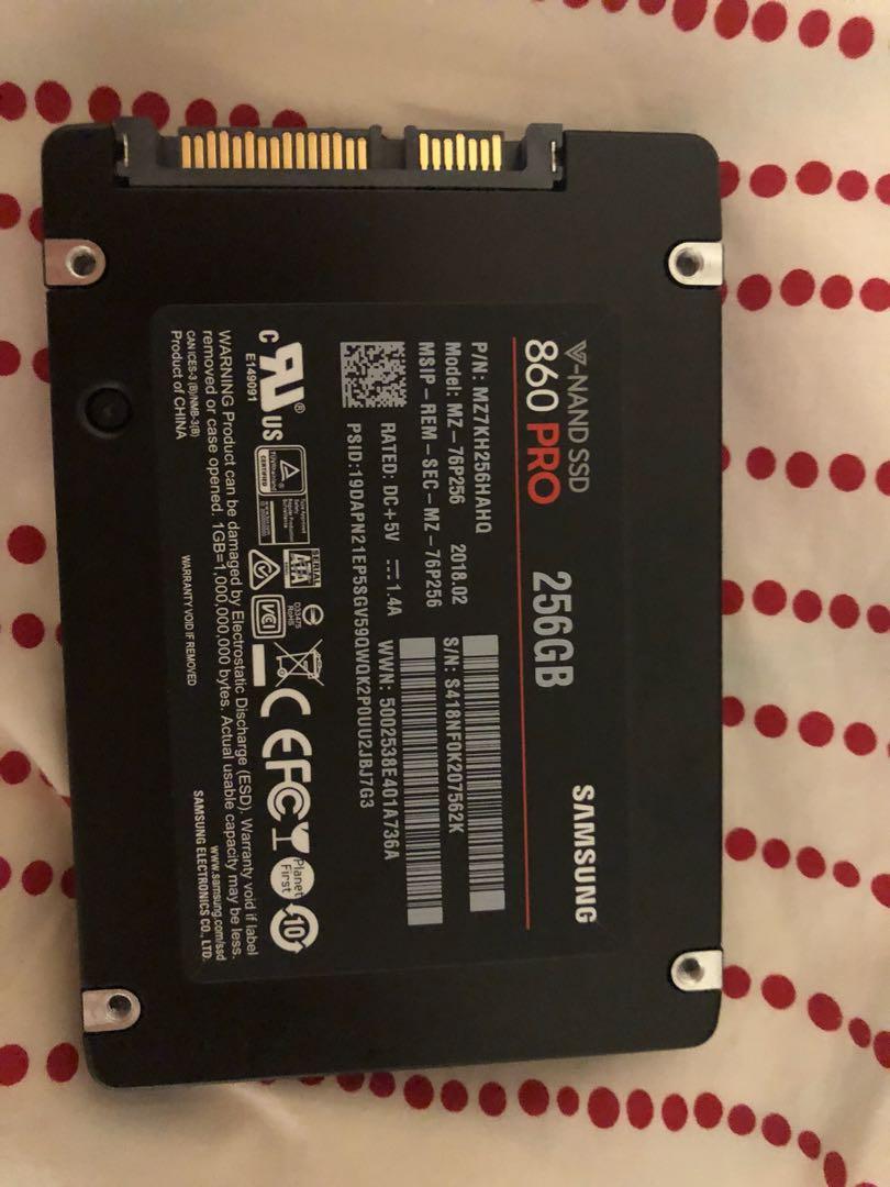 SAMSUNG SOLID STATE DRIVE 256 GB, Computers & Tech, Parts & Accessories
