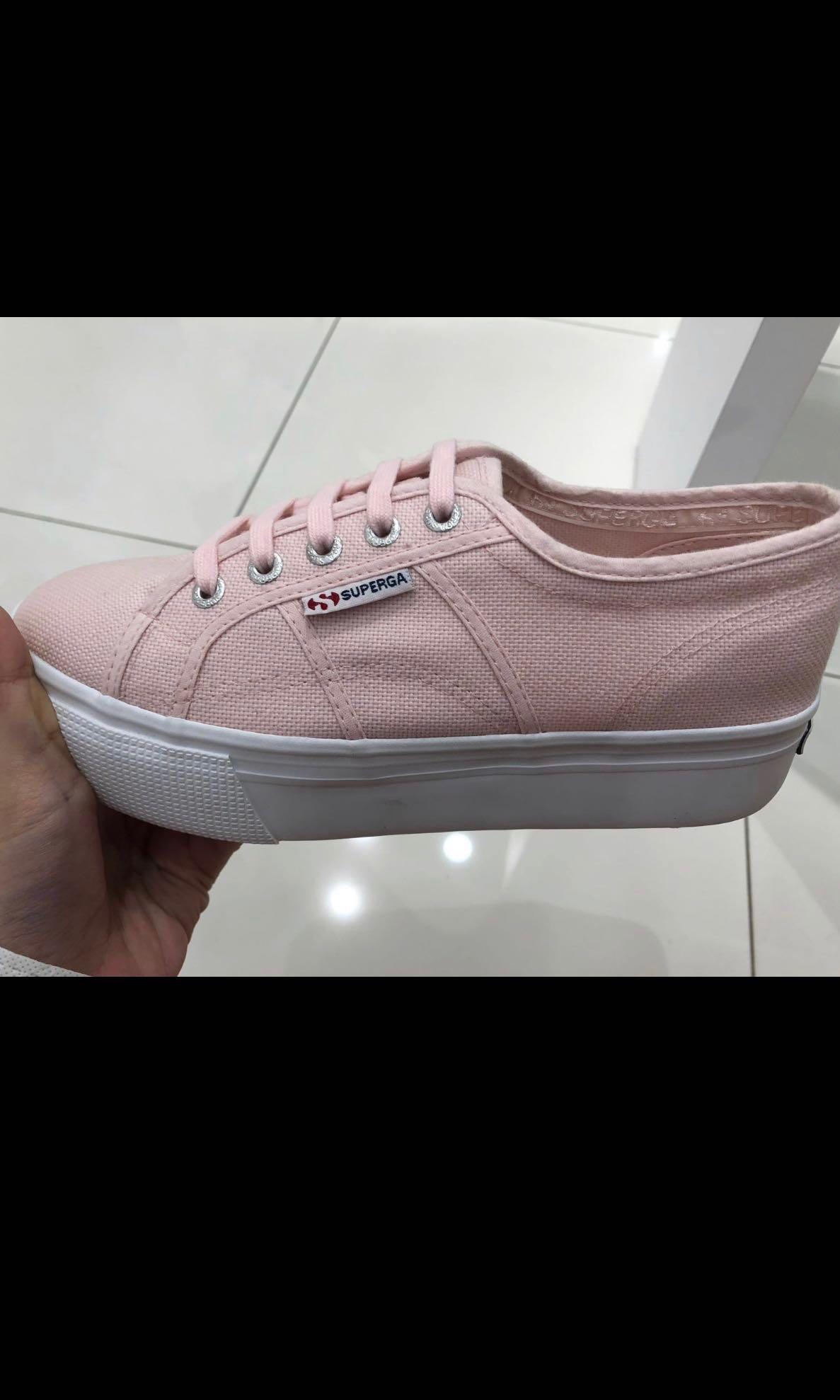 superga pink platform sneakers