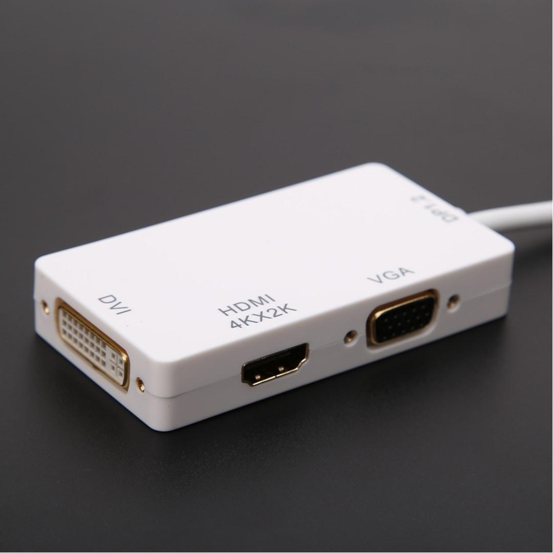 Support 4k 3 In 1 Mini Displayport Thunderbolt To Hdmi Dvi Vga Display Port Cable Adapter For Macbook Pro Microsoft Surface Pro Electronics Others On Carousell