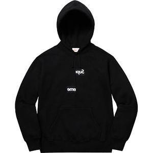 Supreme x CDG Split Box Logo Hoodie Black L Men s Fashion Tops Sets Hoodies on Carousell