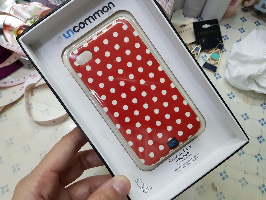 UnCommon Red Polka Apple iPhone 4 Plastic Shell Case (Category: Cases & Sleeves) located in Pasig City. Submitted by clothesandthings_ (Listing ID 191632901, Image 1). Description: Sealed free with any purchase.
