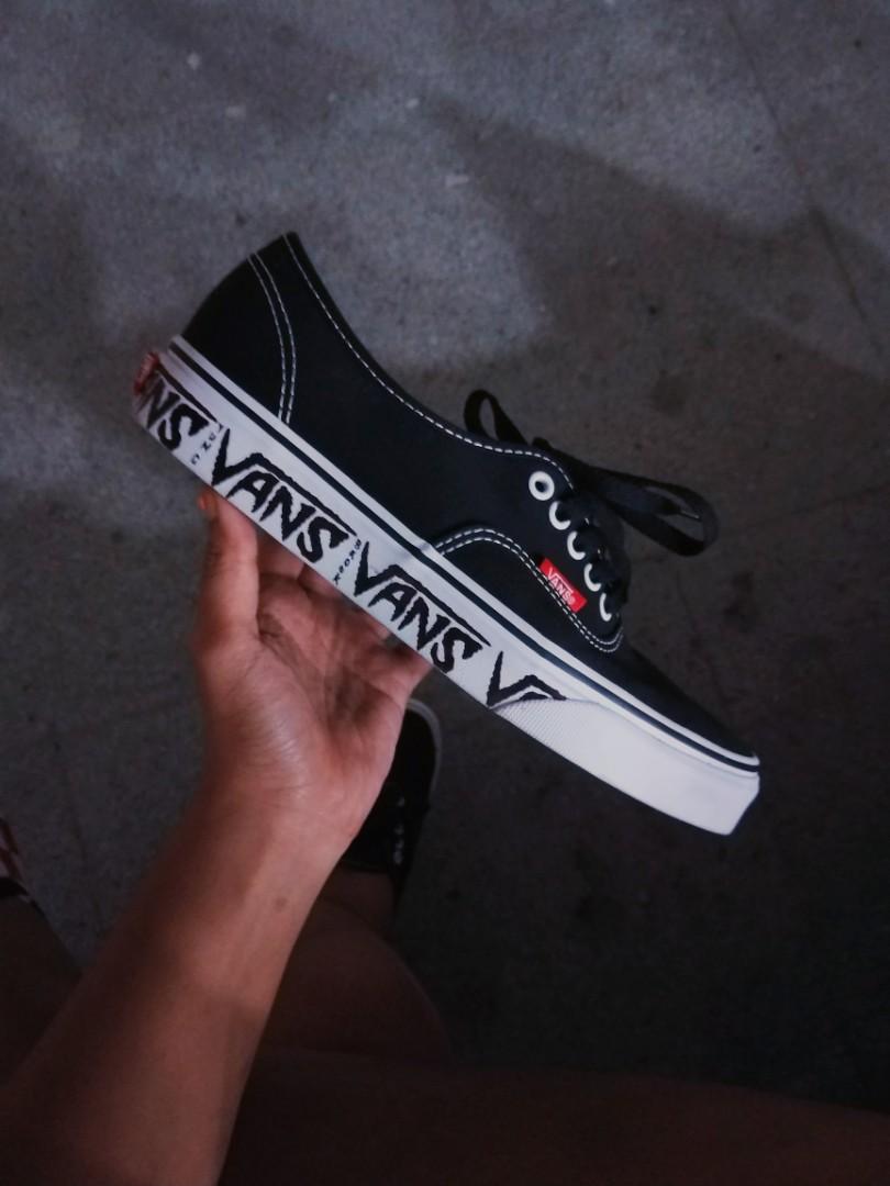 vans authentic trainers with sketch sidewall