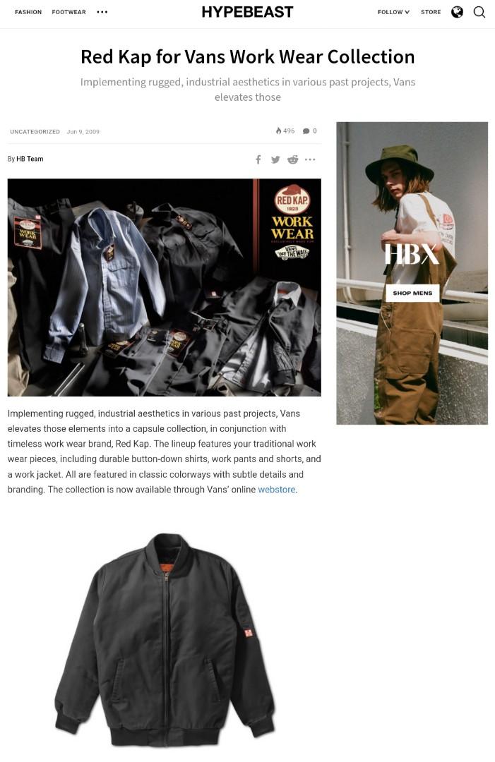 Vans red deals kap jacket