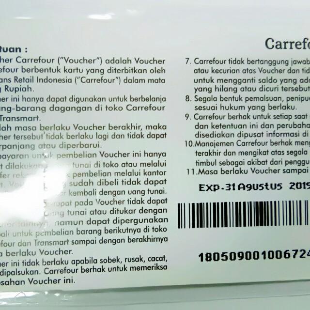 Voucher Carrefour 10 Lembar @Rp100.000, Total 1 Juta. Expired date 31  Agustus 2019, Tiket \u0026 Voucher, Kartu Hadiah \u0026 Voucher di Carousell