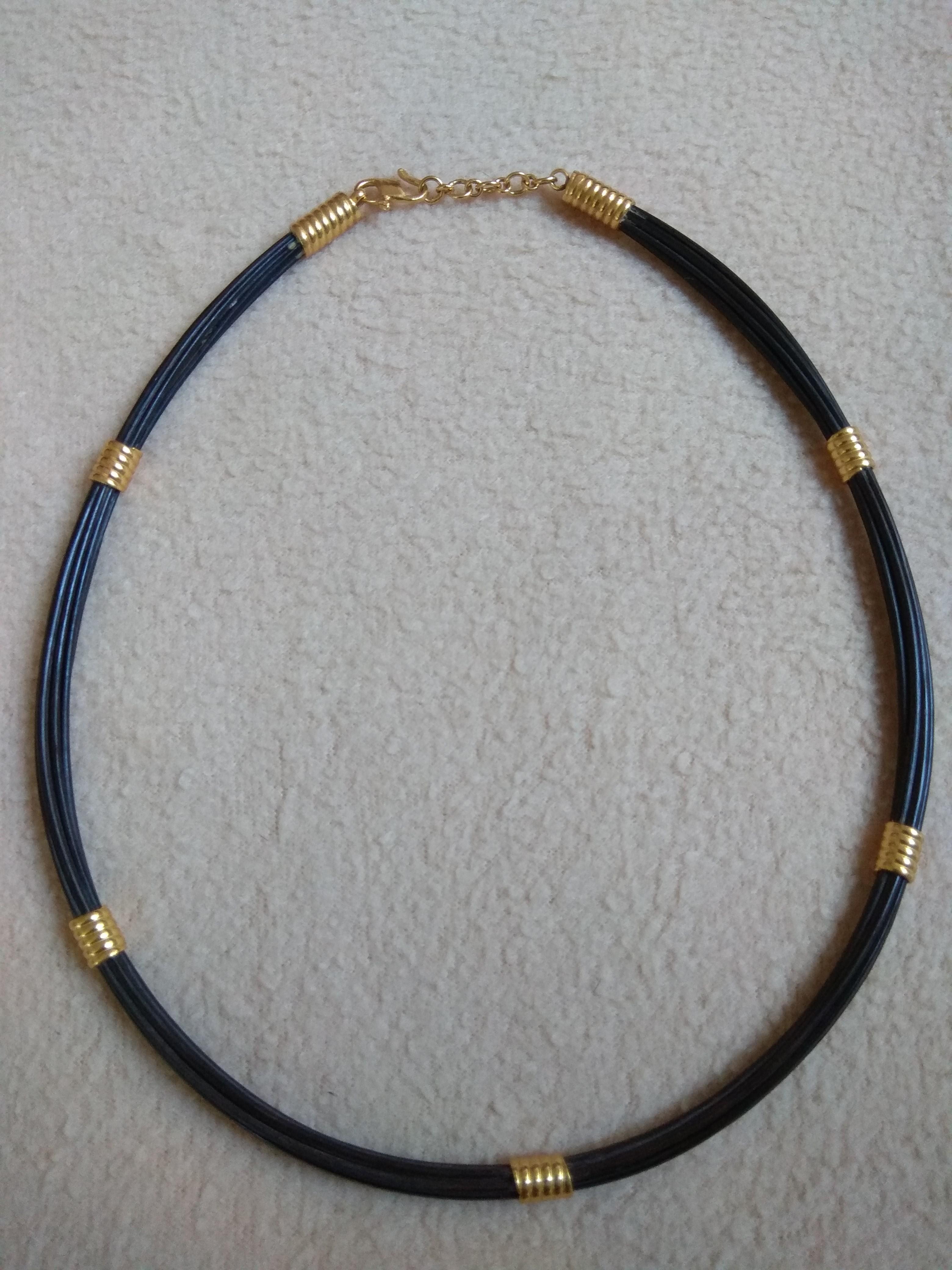 916 gold choker / elephant hair, Luxury, Accessories on Carousell