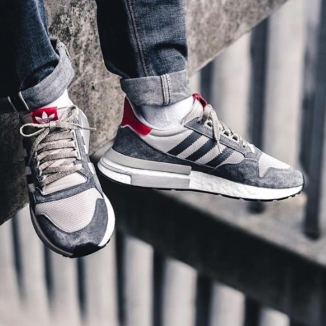 英國代購* ZX RM “Grey/White/Red", 鞋, 西裝鞋- Carousell