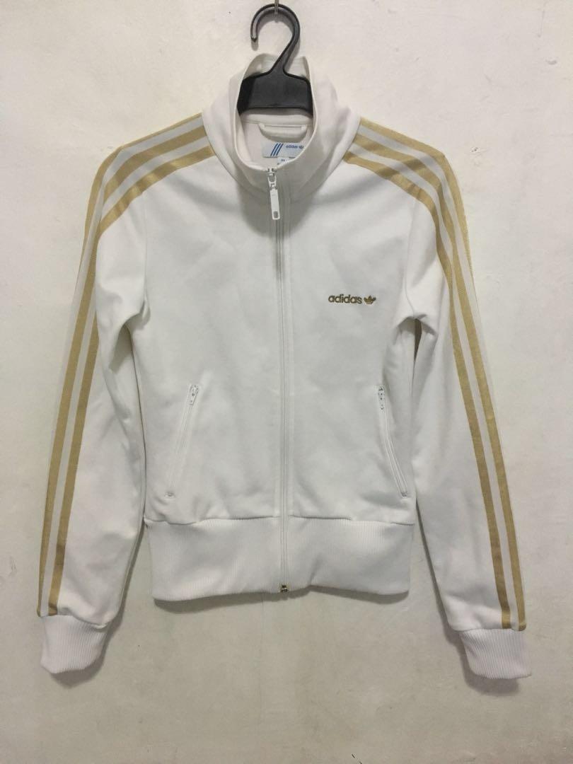 adidas white gold jacket