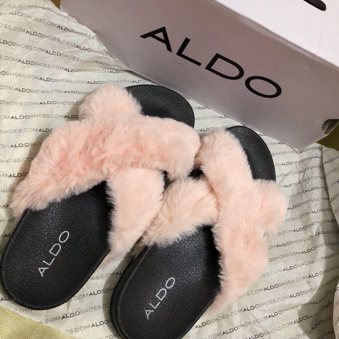 Aldo slides with discount fur