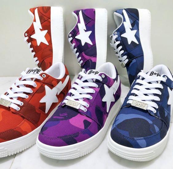 bape shoes purple