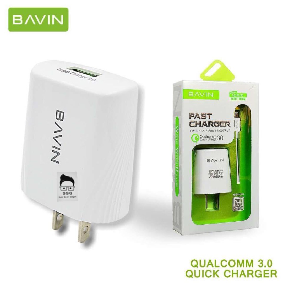 Bavin Fast Charger with Android Cable, Mobile Phones & Gadgets, Mobile &  Gadget Accessories, Batteries & Power Banks on Carousell