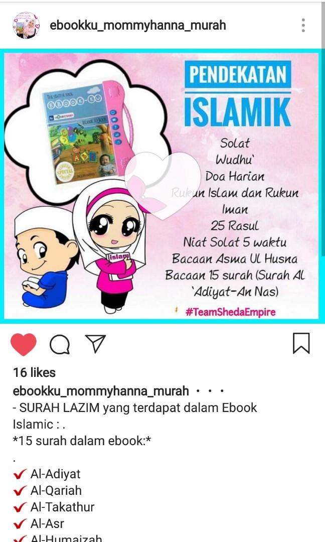 Bn Ebook Ebook Ku Islamic Malay English Tablet Stylus For Children Toddler Kids Tablet Mommy Hana Mobile Phones Tablets Others On Carousell