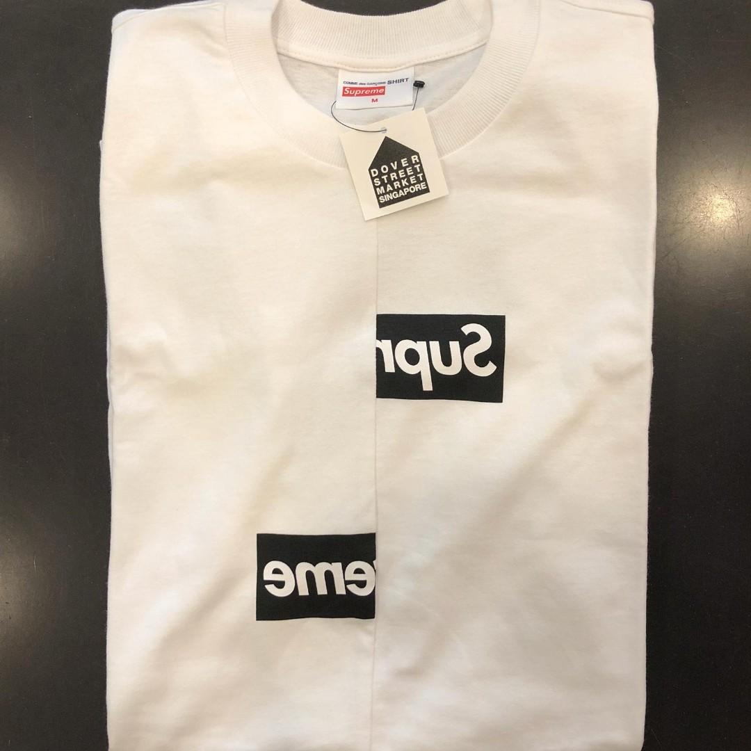 Cdg x Supreme Split Bogo Men s Fashion Tops Sets Tshirts Polo Shirts on Carousell