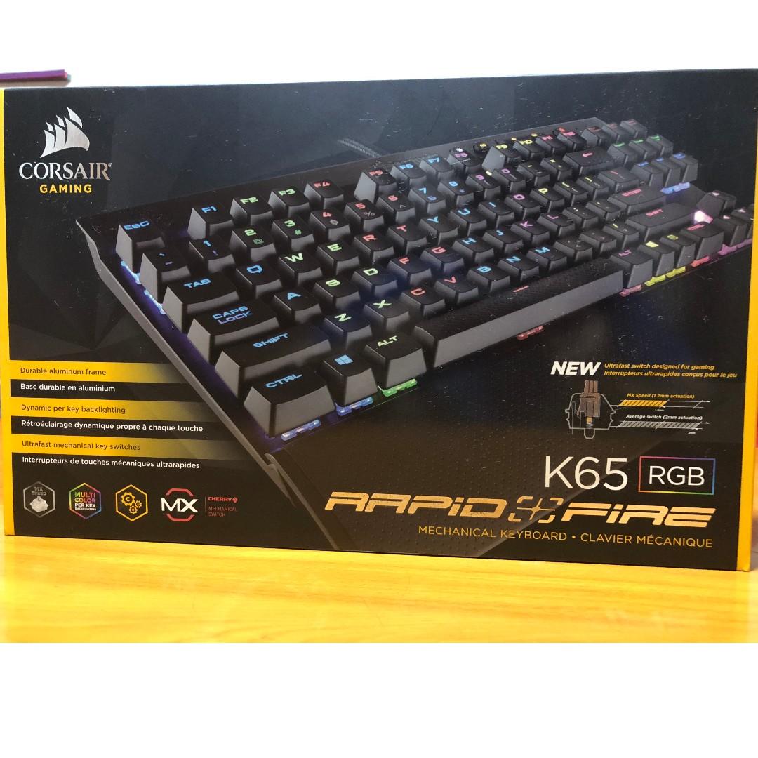 Corsair K65 Rgb Rapidfire Compact Mechanical Gaming Keyboard Rgb Led Cherry Mx Speed Electronics Computer Parts Accessories On Carousell