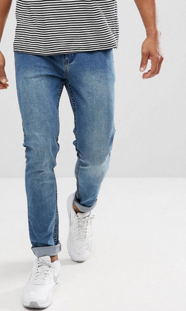 Dead Vintage Skinny Jeans in Light Wash, Men's Fashion, Bottoms, Jeans on  Carousell