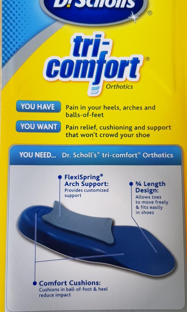 Dr Scholl S Tri Comfort Orthotics Inserts Women S Size 6 10 1