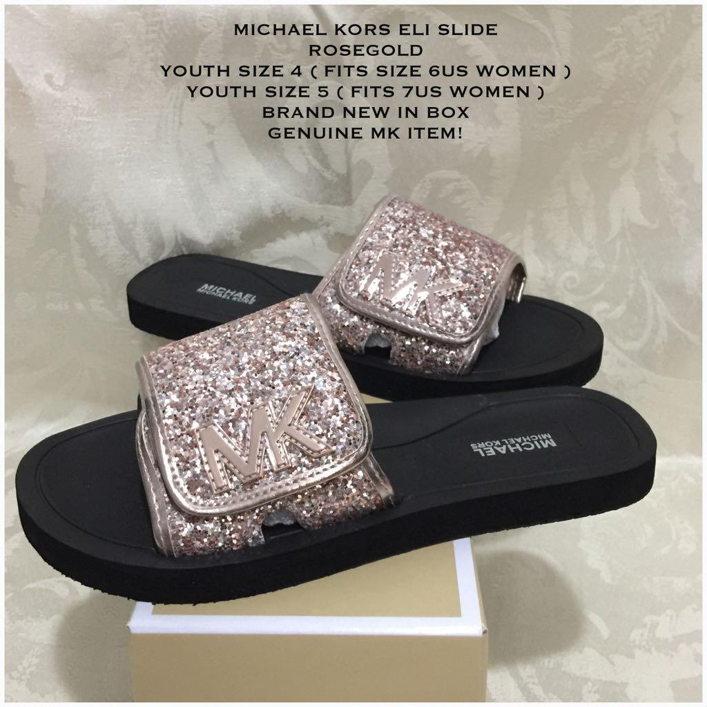 Mk best sale glitter slides