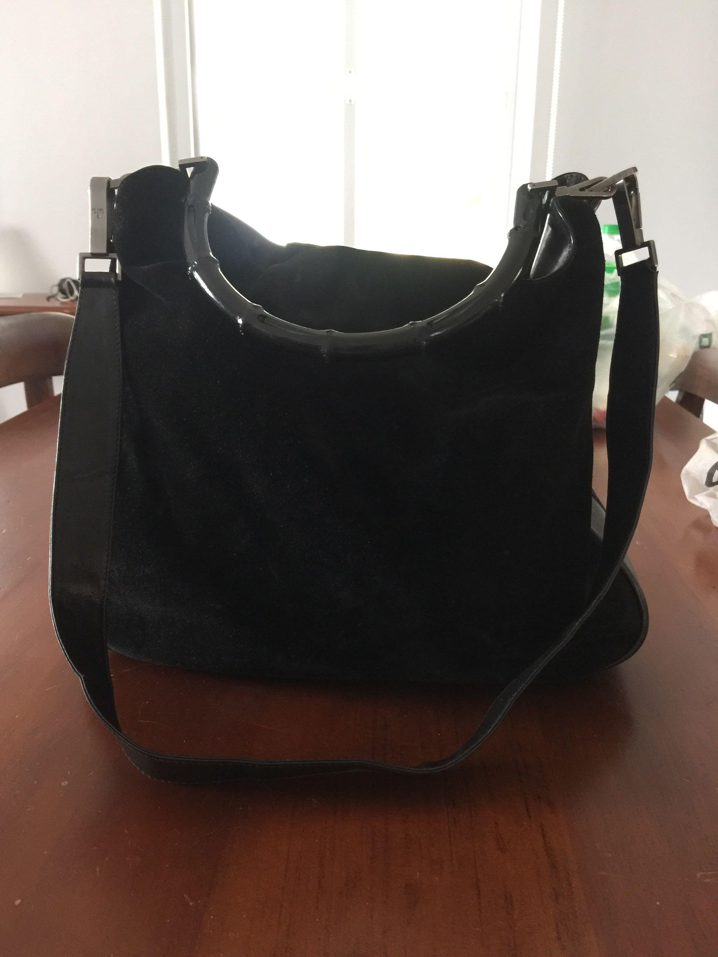gucci bamboo black bag