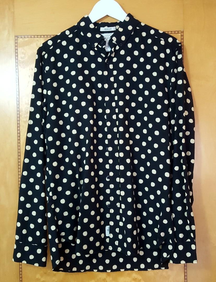H&M Polka dot shirt New), Men's Fashion, Tops Sets, Shirts on