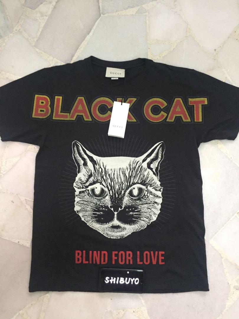 Gucci black discount cat tee