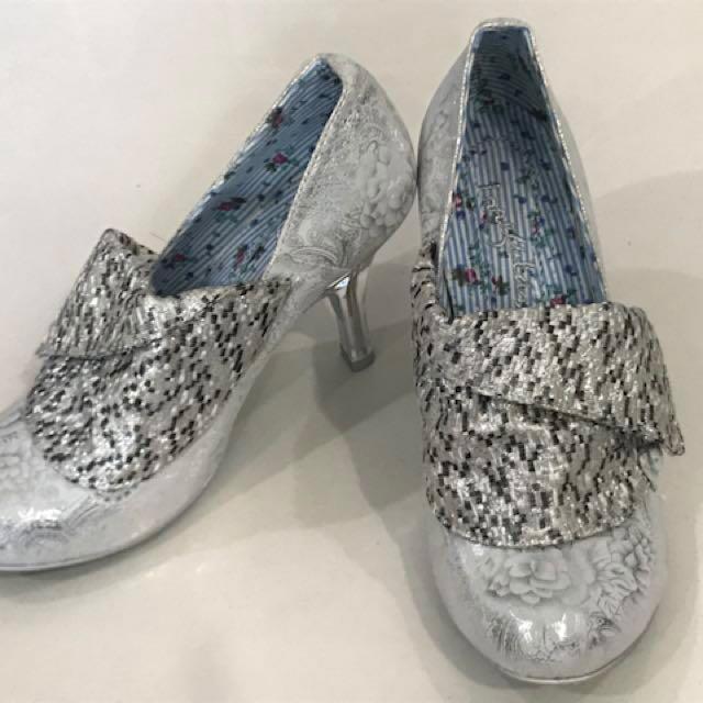 irregular choice silver shoes