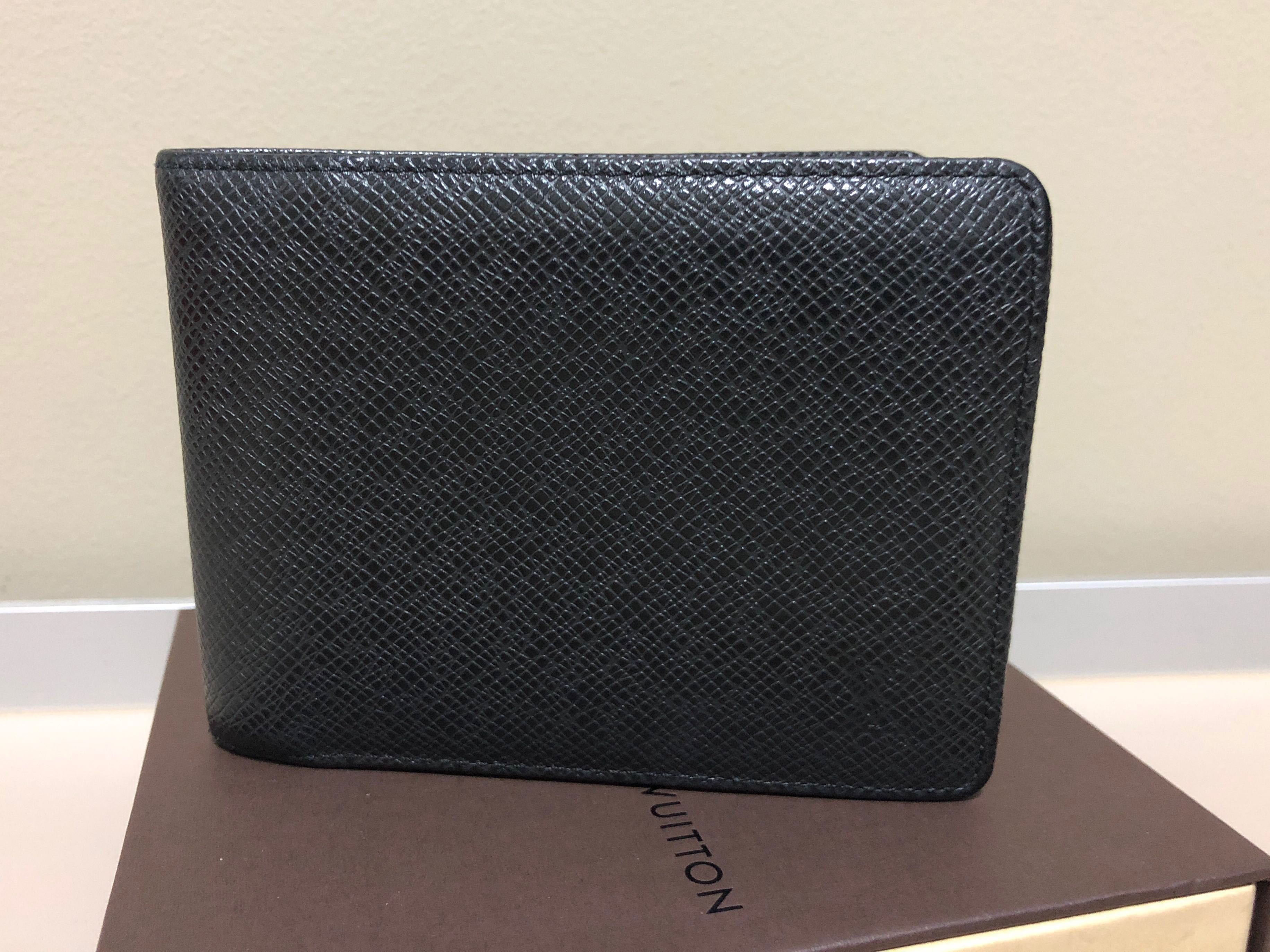 Louis Vuitton LV Unisex Slender Wallet Monochrome Taiga Leather - LULUX